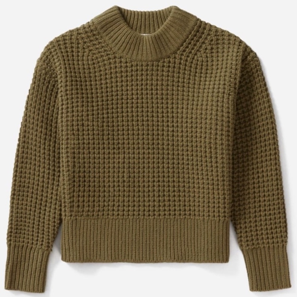 The Wool-Cashmere Waffle Square Crew